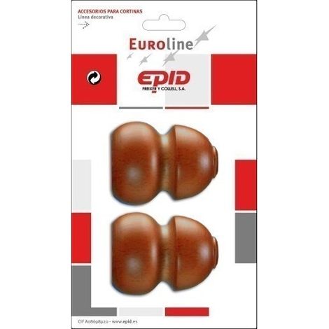 Terminal Barra Cortina 29Mm Madera Avell. Epid 2 Pz