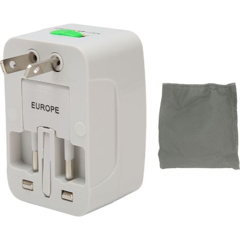 Tragbarer Universal-Reiseadapter – Internationale Stecker für USA, EU, Großbritannien, Australien – Schwarz, 100–250 V, 10 A, ABS