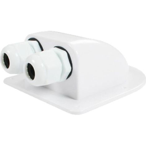 Lntyq Solaire Passe-toit Solar Presse-étoupe D'entrée de Double Passe Câbles en ABS Solaire Boîte de Câble pour Caravane Bateau Camping Car (1/5)