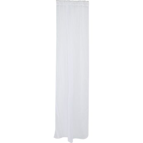 Rideau Fenêtre Voile Blanc - Design Moderne Léger Aéré - Salon Chambre Balcon - 1 Pièce (1/5)