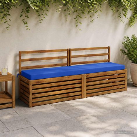 vidaXL Coussin de banc SOEST 100 % polyester Bleu royal (1/5)