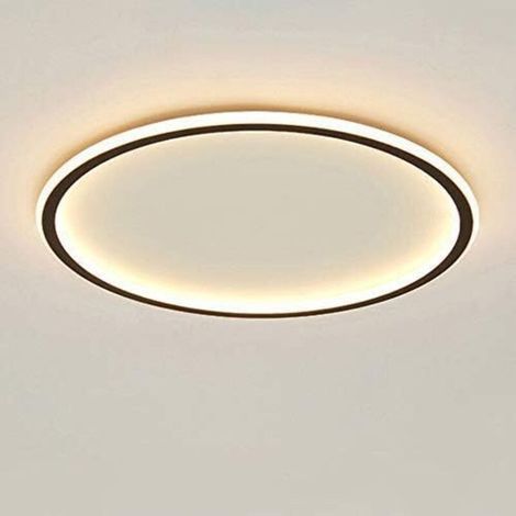 Runde LED-Deckenleuchte mit einstellbarer Helligkeit, dreifarbigem Lichtring, moderne und trendige Wohnzimmerlampe für Zuhause, Schlafzimmer oder Büro (30 cm). (1/5)