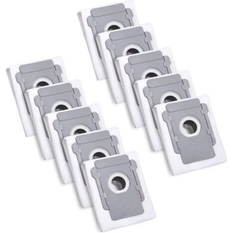 10 Remplacement Roomba pour iRobot Roomba i7 i7+ / S9 / S9+ / i3/ i3+ / i4 Sacs à poussière pour aspirateur, sac de support d'extraction de sac à poussière pour iRobot Roomba Allen Clean H332 (1/5)