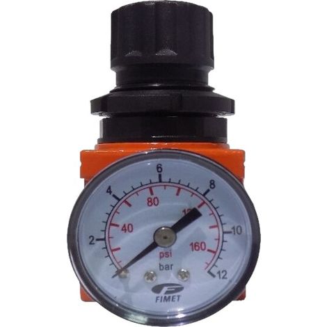 Regolatore Riduttore di Pressione Attacco 1/4" Compressore Aria Compressa 18 Bar (1/3)