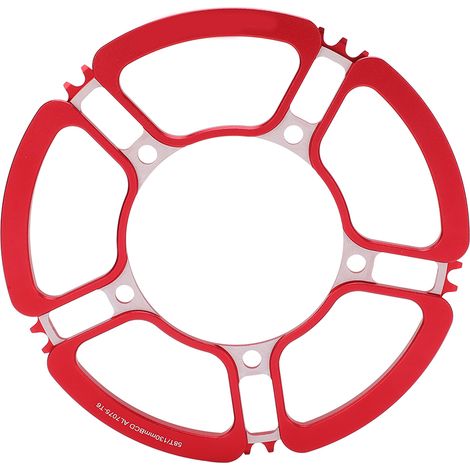 Litepro 58T Einzel-Fahrradscheibenbremsbelag, rostbeständig, 5-Loch, rote Scheibe (1/5)