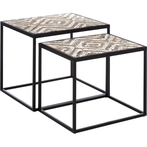 Premier Housewares Lombok Set of 2 Side Tables (1/5)
