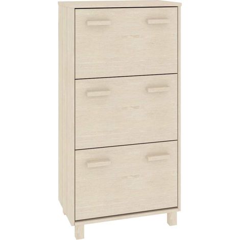 Scarpiera Mobile per scarpe HAMAR ambra 59,5x35x117 cm in Legno Massello di Pino (1/5)
