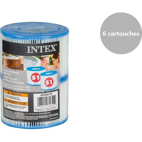 Pack de 6 cartouches de filtre pour spa gonflable Filtration efficace Fibre dacron Compatible Intex (1/4)