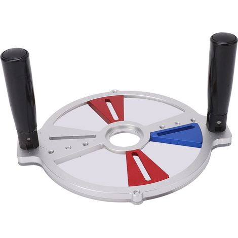 Support pour défonceuse bois aluminium multifonction gabarit perçage fraisage 1 support 2 goupilles 4 vis croisées 1 bague 1 anneau (1/5)