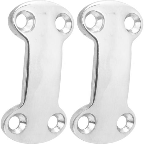plaques de fixation en acier inoxydable pour sangles, fixation efficace, antirouille, accessoires de quincaillerie avec 8 vis pour petits yachts et bateaux (1/5)