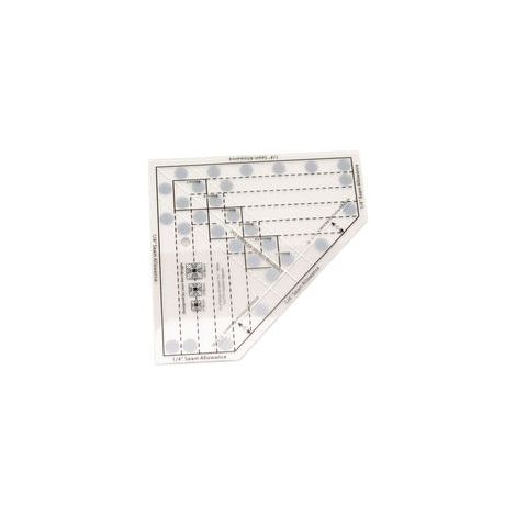 Mini règle de patchwork transparente en acrylique avec échelle de précision, outil de découpe DIY, règle de patchwork pour blocs finis de 6, 8 et 10 pouces (1/5)