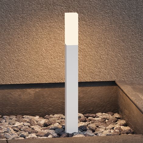 doporro Lámpara de Jardín 3000K, Luz de Jardín IP65 Bolardos LED Externos 3,8x3,8x40,6cm en Aluminio para Jardines, Parques, Zonas Residenciales y Entradas Deus Lumina, Arena blanca