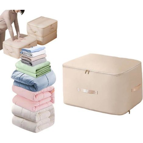 Lot 1 Sac compression voyage, étanche poussière, nylon, pour couette vêtements, rangement valise (1/5)