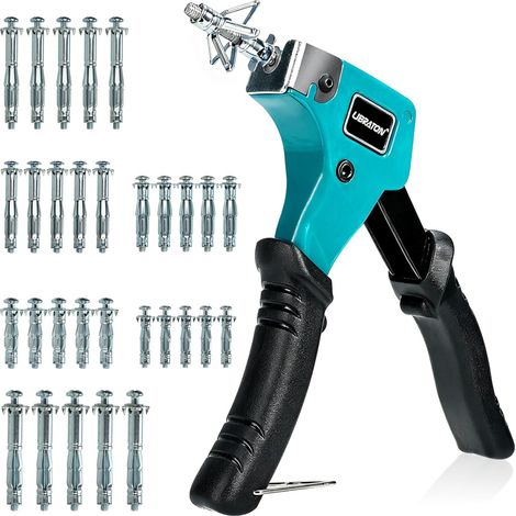Kit de 30 Chevilles Molly Métalliques avec Pince, 6 Tailles Métalliques pour Placo/Plâtre (3-38mm), Ancrage Creux Charge Lourde 65 lbs, Pour TV, Étagère, Miroir (1/5)