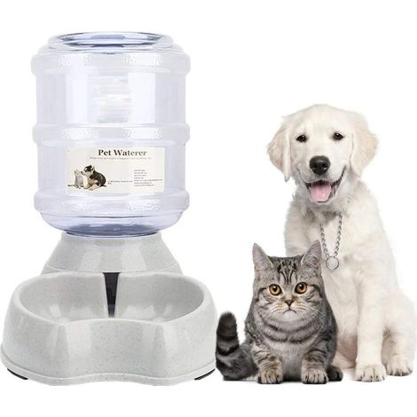 Distributeur automatique de nourriture et d'eau pour chats et chiens, distributeur automatique de nourriture pour chats, distributeur automatique de nourriture et abreuvoir d'eau dans un ensemble pour (1/5)