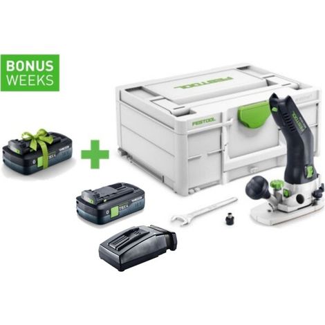 FESTOOL Akku-Modul-Kantenfräse MFKC 700 EB-Basic + Tabless Akkupack BP 18 TBX 4 C-ASI + TCL 6 - 578011B (1/4)