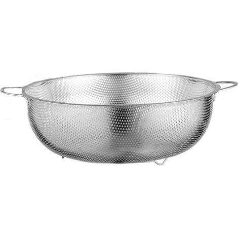 Lot de 2 paniers passoires en acier inoxydable, micro-perforés, diamètre 25,5 cm (1/4)
