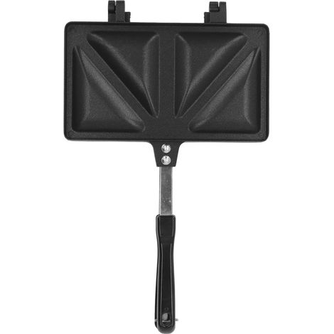 Doppelseitiger Sandwichgrill aus Aluminiumlegierung – Hotdog- und Panini-Maker – Schwarze Sandwichpfanne (1/5)