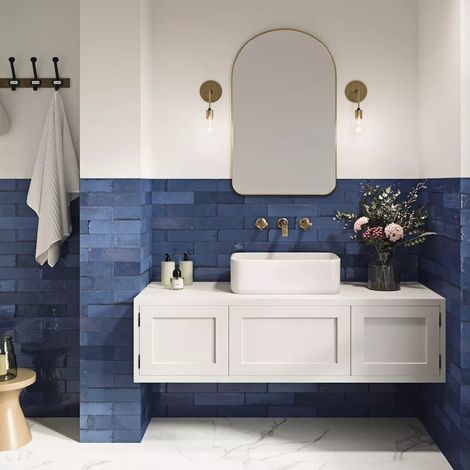 Carrelage Effet Zellige Bleu MURUS Oceanum 7x28cm (1/3)