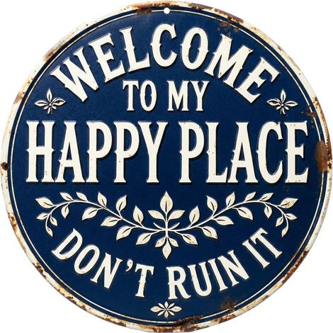 De Porte D'Entrée Vintage rond Panneau Bienvenue pour porte d'entrée pour maison intérieur printemps toutes saisons fêtes extérieur porche fenêtre (1/5)