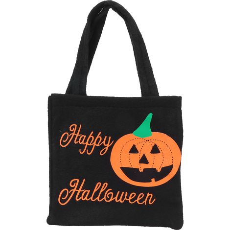 Halloween Candy Bag Decoration Spider Pumpkin Trick Or Treat Home Party Handbag Ornament PropOrange Pumpkin (1/5)