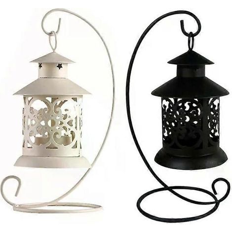 Cage à oiseaux en métal rustique vintage de qualité, résistante et élégante, avec support pour lanterne (1/5)