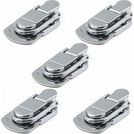 Fermeture à Levier Fermoir à Bascule Loquets Verrou 5 pcs Loquet à Bascule en Acier Inoxydable pour Coffret, Cadeaux Boîte, Tiroir, Armoire, Trousse médical, Coffre à Outils (1/5)