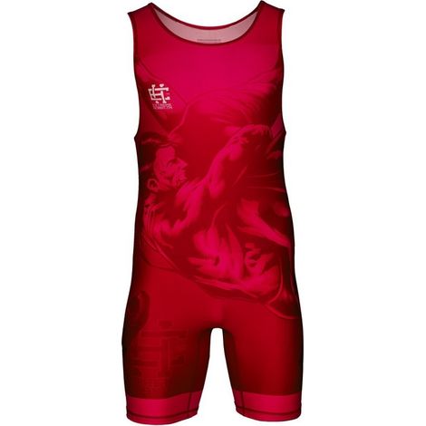 Extreme Hobby Wrestling-Trikot für Kinder, Rot, Größe 128