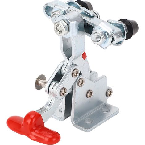 Serre-joint à genouillère autobloquante à ouverture réglable, double tête, anti-vibrations, pour le travail du bois, capacité de charge de 68 kg (1/5)