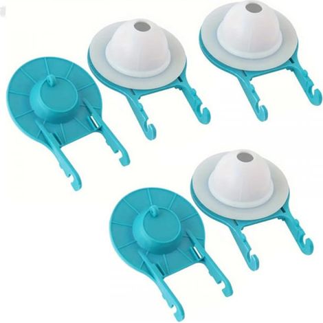 Ensemble d'accessoires de réservoir toilette housse siège en à économie d'eau 5 pièces Plastique (1/5)