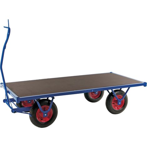 Kongamek Schwerlastwagen 3000x1000x490mm mit Feststellbremse und Ziehgriff Ø400mm Luftbereifung 1500kg Tragkraft (1/2)