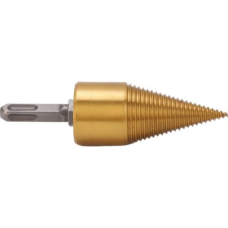 Fendeuse de bûches à mécanisme rotatif, mèche conique, queue carrée, outil de fendage TiPlating, 42 mm L (1/5)