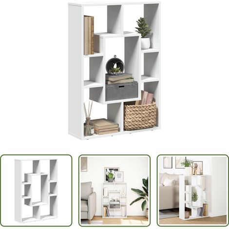 Rangement - Bibliothèque Blanc 63x20x90 cm Bois d'ingénierie (1/5)