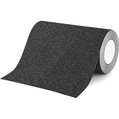 Bande Antidérapante Adhésive pour Escaliers, 25cm10m  Bande Antidérapante Extérieur, Imperméable, Découpable, Idéal pour les Escalier et les Marches, Noir (1/5)