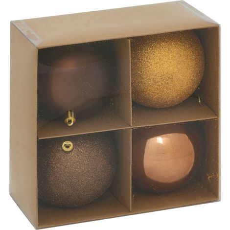 Christbaumkugeln, Ø 10 cm, 4er-Set (1/5)