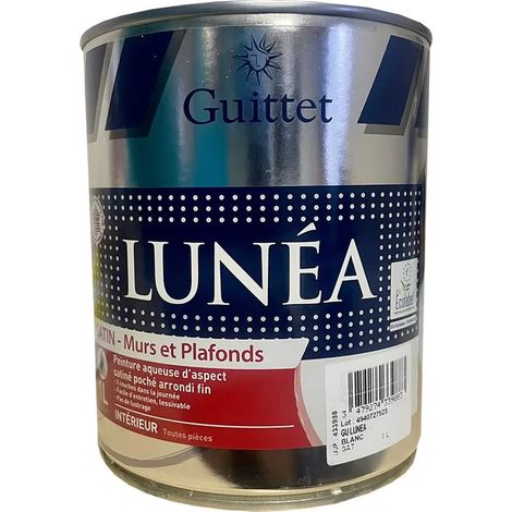 Peinture Lunéa Guittet Blanc satin 1 L