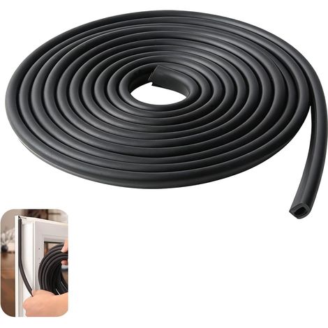 Protection d'Arêtes en Caoutchouc EPDM, Bande de Protection des Bords en U 1.5mm x 6m, pour Panneaux, Portes de Voiture, Trappes et Coins de Table,Résistante aux Intempéries et Températures Extrêmes (1/5)