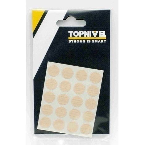 Tapon Cubretornillo Adhesivo 13Mm Maple Nivel 20 Pz