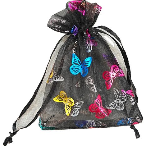 Geschenktüten, Schmetterlingsdesign, Verschiedene Größen, schwarz, 9x12cm-a, 25pcs-a (1/2)