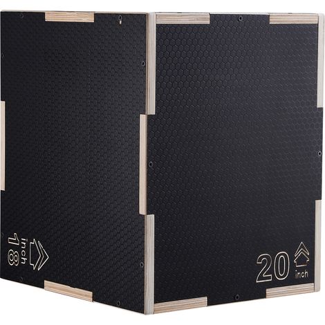 Mophorn 3 in 1 Plyometric Jump Box, 20/18/16 Inch Wooden Plyo Box, Plattform & Jumping Agility Box, Anti-Rutsch Fitness Übung Step Up Box für Home Gym Training, Konditionierung Krafttraining
