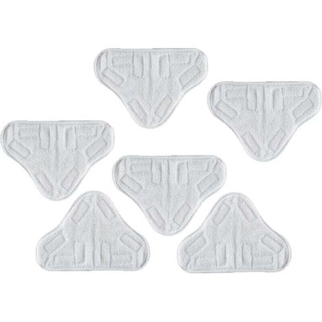 Lot de 6 lingettes microfibres lavables pour balai vapeur H2O H20 X5 (1/4)