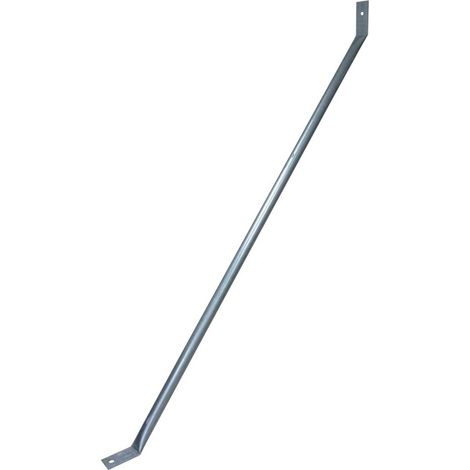 Moncoffrage – Jambe de force galvanisée 2,00 ml – 100 mm écrasés pliés à 45° – Pour maintien de clôture de chantier en cas de vent