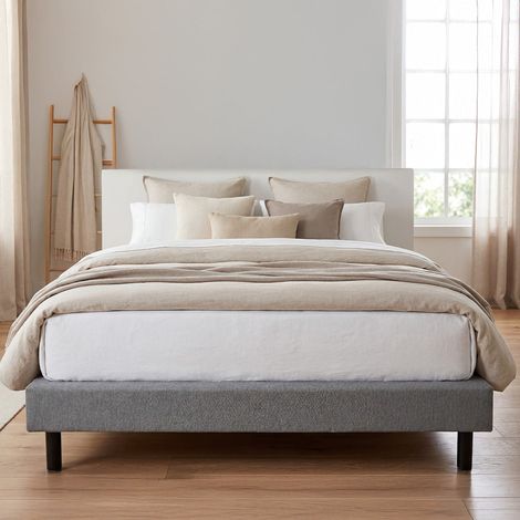 Sommier Tapissier en kit gris 160x200 cm (1/5)