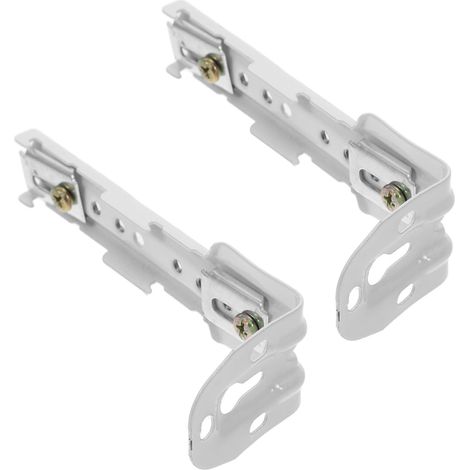 Support de Tringles à Rideaux Double Adaptable à Différentes Tailles de Fenêtres en Fer et Abs Blanc Lot de 2 Pièces Codes Fixes et Latéraux pour 2 Rideaux (1/5)