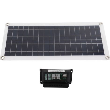 Kit de régulateur de tension et de chargeur solaire 30 W 30 A en silicium polycristallin pour voiture, camping-car, bateau ou remorque marine 12 V (1/5)