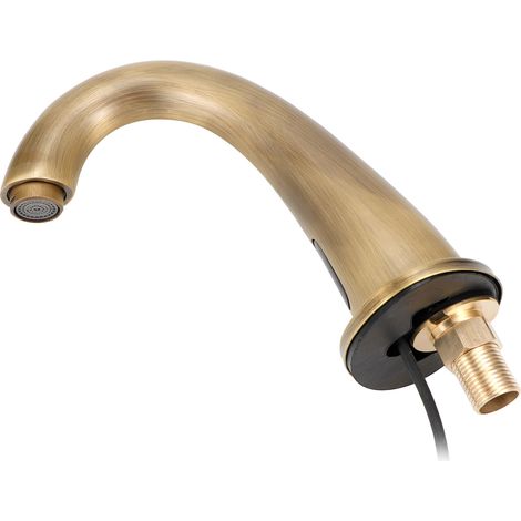 Kit de robinetterie G1/2 en cuivre antique avec capteur automatique sans contact pour la cuisine et la salle de bain. (1/5)