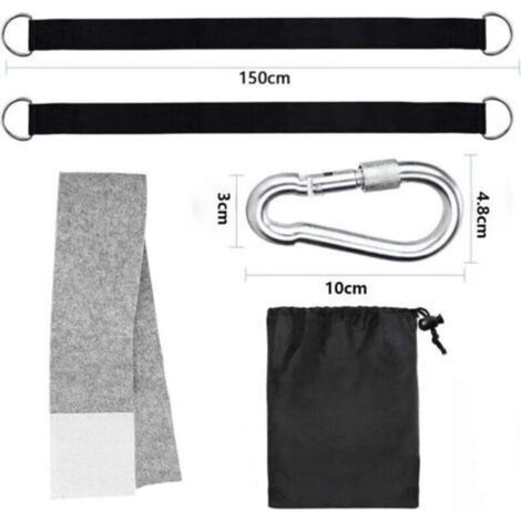 Hammock Straps, Hammock Attachment with Tree Swing, Extremely Heavy Duty Hanging Strap with D-Ring and Hammock Straps, Max Load 550kg for Camping, Outdoor (1/3)
