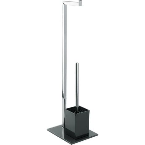 Combiné Wc Inox & Verre Noir MSV
