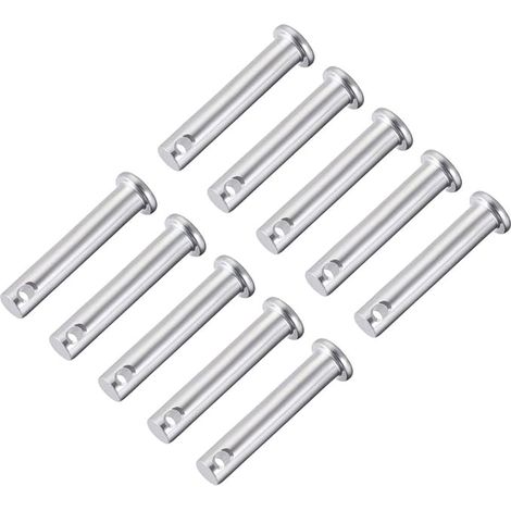 Goupilles trou unique 8mmx40mm Acier zingué tête plate 10 Pcs