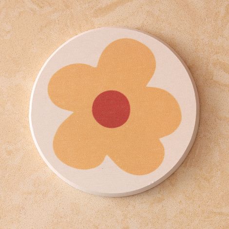 Diatomit-Untersetzer 10x10cm, saugfähig für Tassen und Gläser, rutschfester Tischschutz, natürlich und umweltfreundlich (1/5)